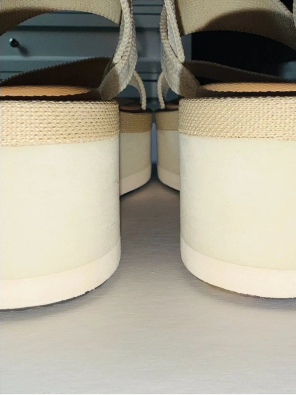 Rothy’s Platform Strappy Sandal in Light Beige - Women's